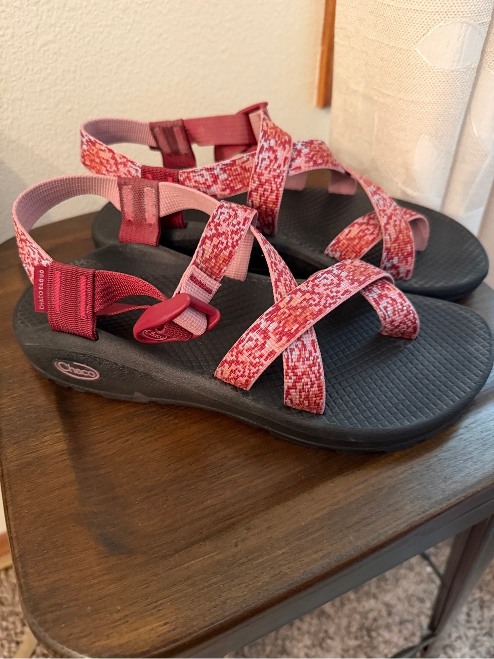 Chaco women's patterned pink sport sandals